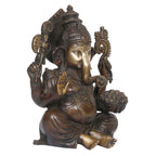ARTVARKO Brass Lord Ganesha Sitting Statue Idol Ganesh Murti Home Décor for Puja Height 10 Inches