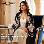 Pick Ur Needs Summer Silk Floral Printed Scarf for Womens & Girls Elegant Neck, Head & Shoulder Wrap Soft Lightweight Fashion Stole