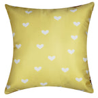 Vendola 3D Decorative Satin Sofa Cushion Covers Set of 5, 12 inch x 12 inch, Sofa Pillow Cover, Yellow and White Colour, Floral Design, Zipper Closure (Marigold, 12X12 Inches)