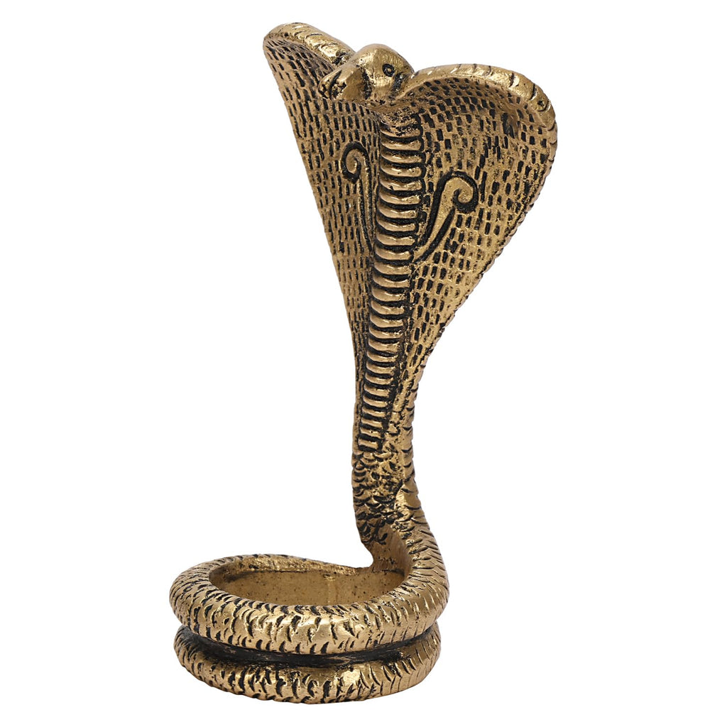 SVARUP Brass Shiva Snake for Lingam Shivlingam Naagdev Naag Idol Puja Statue God Mandir Temple Home Decor Vastu Showpiece 4 Inch