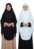 AL RIDHA Women's Premium Sarina Crystal Namaz Hijab | Readymade Namazi Scarf & Rumali for Daily Prayer | Soft & Lightweight Islamic Prayer Wear (Pack of 2)