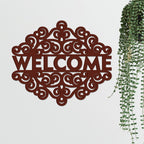 VIBECRAFTS Welcome Text MDF Wooden Wall Hanger for Home Decor|Office|Gift (WHVC1Pcs1_50025)