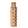 Indian Art Villa Copper Water Bottle – 1000 ML, Mirror Shine Finish, Lacquer Coated Diamond Design, Ayurvedic Pure Copper Bottle for Daily Use, Drinkware, Perfect for Home, Office and Travel, Set of 1