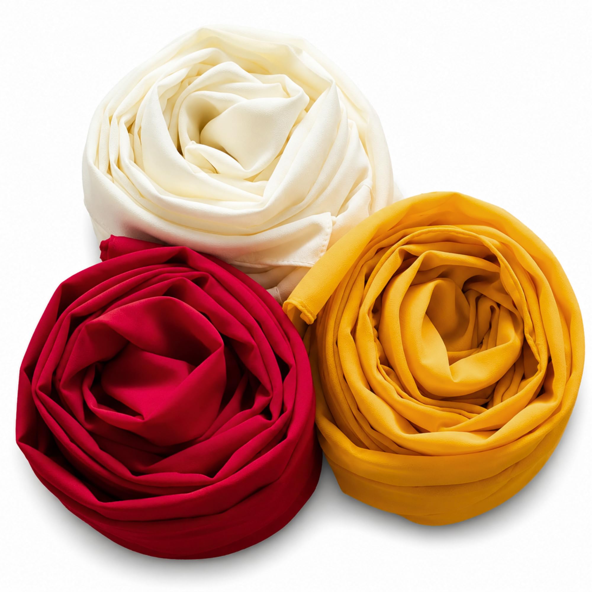 Leaf & FEATHER Chiffon Georgette hijab Scarf for Women | 200 cm x 70 cm | Pack of 3 Hijab Set | Lightweight & Breathable | Women's Shawl | Daily Wear & Occasion (Autumn Glow)