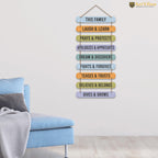 Artvibes Family Quotes Wooden Wall Hanger for Home Decor | Quotes Decor Item | Craft For Everyone | Wall Accents | Gift Items | Wall Illustrations | Artworks Hangings | Mdf Wall Decoration (WH_9323N)