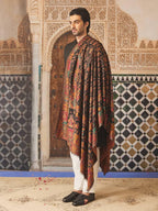 Pashmoda His and Her Gift Set of Kaani Shawls With Wooden Gift Box