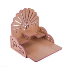 Om Shree Fully Handmade Beautiful Wooden Home and Office Temple/Pooja Mandir(28 x 28 x 26 cm) (Light Brown 2)