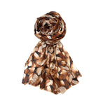 FAHABO Digital Print Mal Mal Cotton Scarf for Women – Soft, Lightweight Hijab & Stole with Tassels | Head/Neck Wrap Size: 71 L x 33 W (Gingerbread Brown)