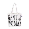 AQVA Printed Cotton Canvas Tote Bag for Women & College Girls | Trendy Stylish Multipurpose Handbag with Zipper | Shoulder Bag for Shopping, Beach, Travel, Work with Inside Pockets (Gentel Women)