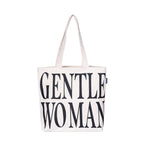 AQVA Printed Cotton Canvas Tote Bag for Women & College Girls | Trendy Stylish Multipurpose Handbag with Zipper | Shoulder Bag for Shopping, Beach, Travel, Work with Inside Pockets (Gentel Women)