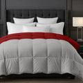 EDMUND® 600 GSM Winter Quilt Blanket Rajai | Cloud Down Touch Microfiber Comforter | Extra Warm, Fluffy & Machine Washable - Single Bed 60x90 | Burgundy/Silver Kafalo