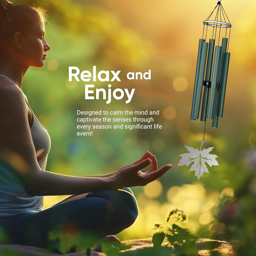 Paradigm Pictures Big 34 Inch Big Wind Chimes for Home Decor | Vastu Feng Shui Positive Energy Items | Home Decoration Hanging for Balcony, Garden & Indoor Outdoor Spaces