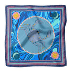 ULOS Women's Zodiac Signs Print Satin Scarf - Neck Scarf (Square) (22x22) (12 Designs)