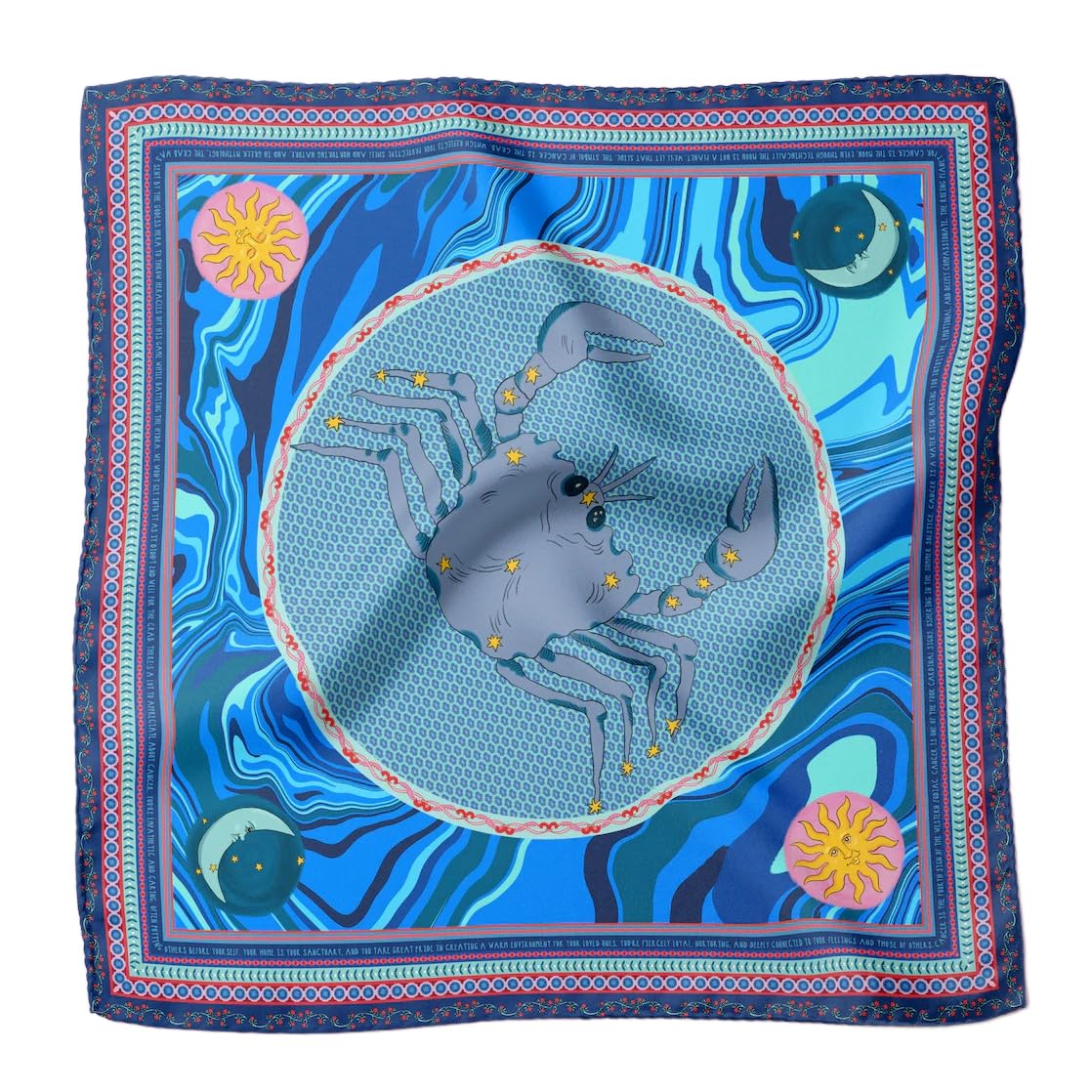 ULOS Women's Zodiac Signs Print Satin Scarf - Neck Scarf (Square) (22x22) (12 Designs)