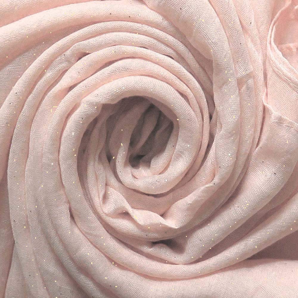 Lina & Lily Solid Shimmer Sparkle Glitters Sheer Maxi Shawl Head Scarf Hijab (#9 PEACHY PINK)