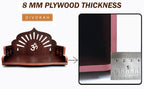 DIVOKAH® MDF Small Wooden Temple/Wall Shelves/sinhasan/Pooja Stand(8.5 in * 6 in * 5.5 in) (8 MM Plywood Thickness) (BR OMSUN)