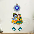 Artvibes Shree Radha Krishna Evil Eye Wall Decor for Home and Office | Nazar Suraksha Hanging for Entrance Living Room Temple | Spiritual Vastu Good Luck Decorative Gift (WH_8578N)