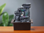 KridayKraft Stone Water Fountain Polyresin Showpiece for Home Garden Living Room Decor Decoration Gift Items, 26 CM