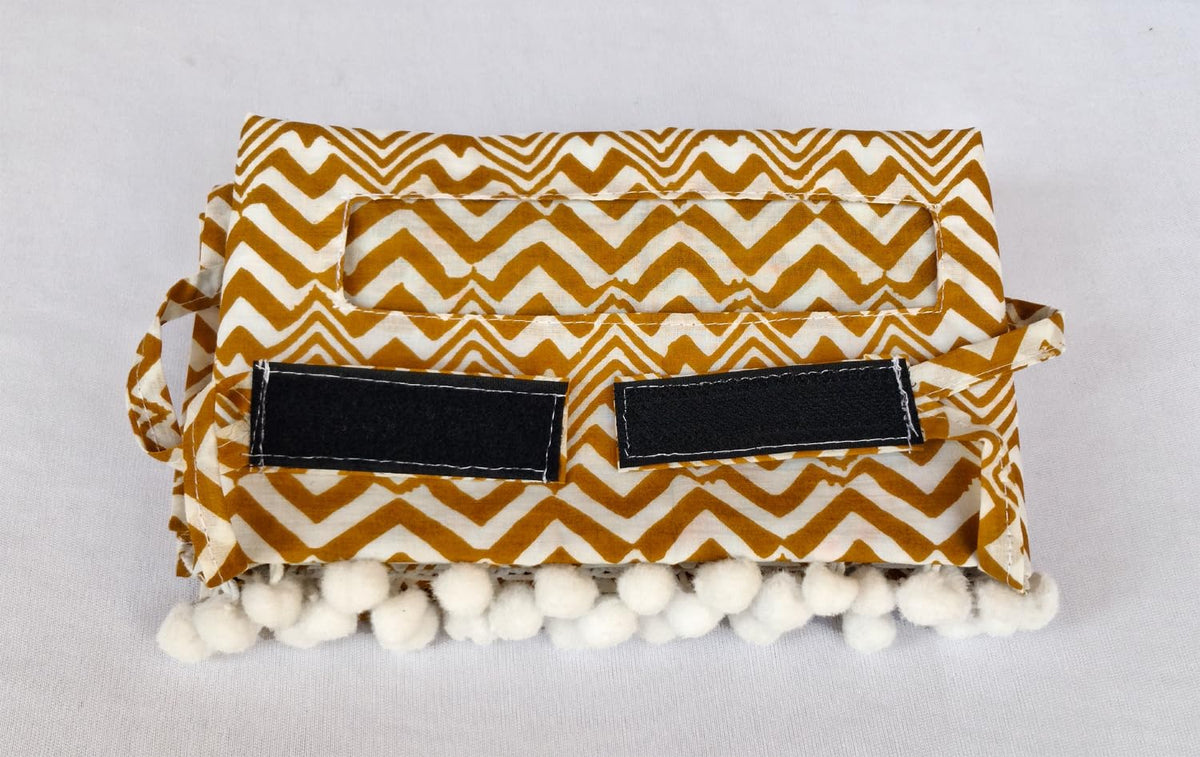Switchon Pure Cotton Innovative scarf Hijab for Women with closer 3 inch Hook and Loop Tape for size adjustment for 12 yrs and above (White_Brown)