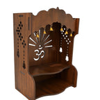 HOMEWEY DECOR Wooden Home Temple Handcrafted Support Heavy Idols Luxurious Finish Pooja Mandir for Home and Office Wall Mount for Room (Design2)