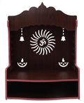 DIVOKAH® Beautiful MDF Wooden Temple/Home Temple/Pooja Mandir (8 MM Plywood Thickness) (BR OMBELL)