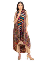 Naureen Women Pashmina Blend Kani Shawl with Floral Artwork, Warm and Soft, 40x80 inch