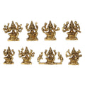 ARTVARKO Brass Ashtalakshmi Laxmi Set of 8 Pcs Ashta Lakshmi Luxmi for Home Office Décor Gift Small Size 3 Inch