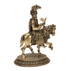 ARTVARKO Brass Baba Ramdev Ji Idol Ram Dev Pir Murti for Office Home, Mandir Showpiece Decor Gift Idol 5 Inch