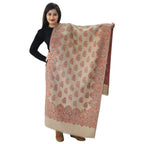 HAUTEMODA Women's Woollen Woven Shawl-28: X80 (Ad002Ar05Bg_Beige_Free Size)
