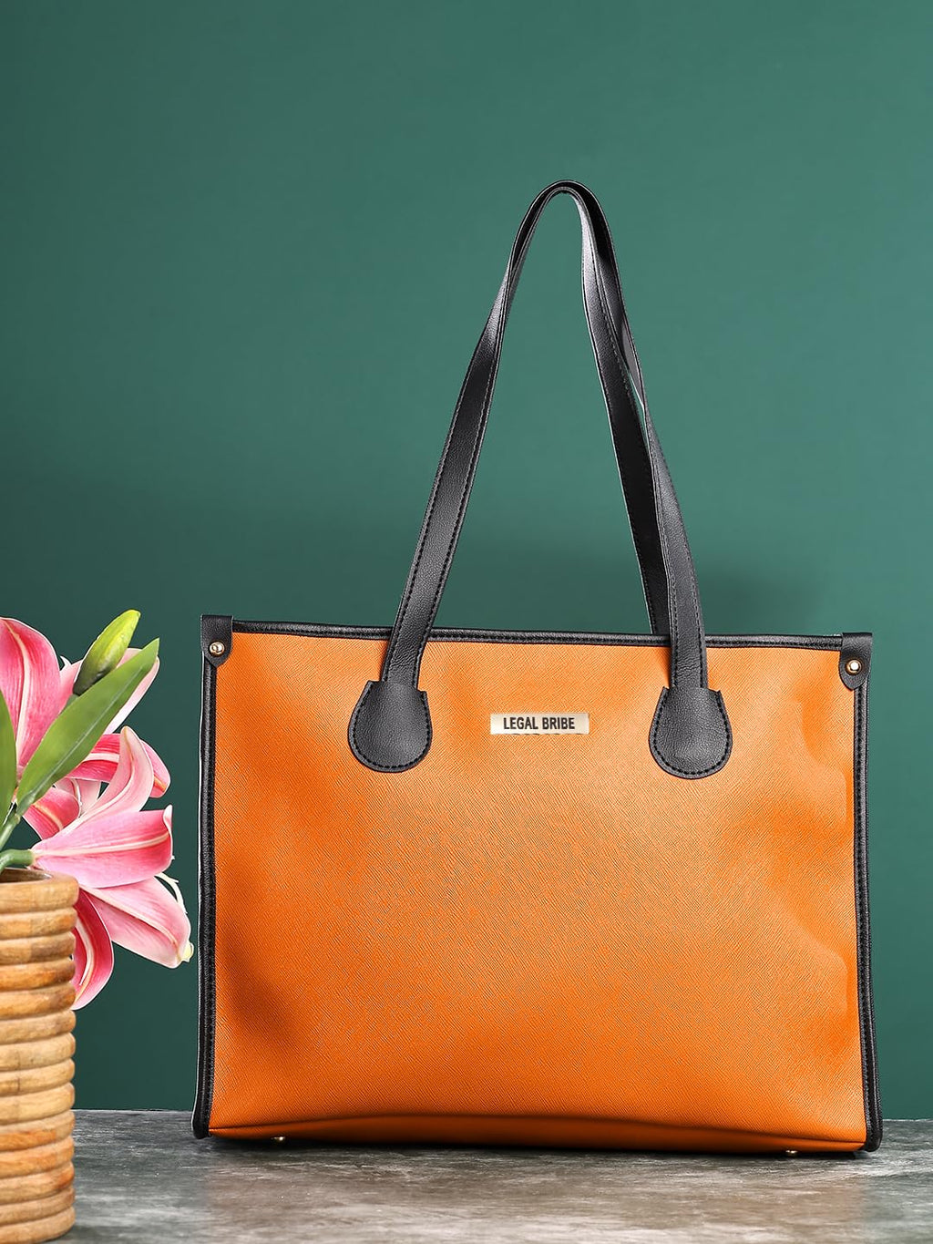 LEGAL BRIBE Textured Tote bag (Tan)