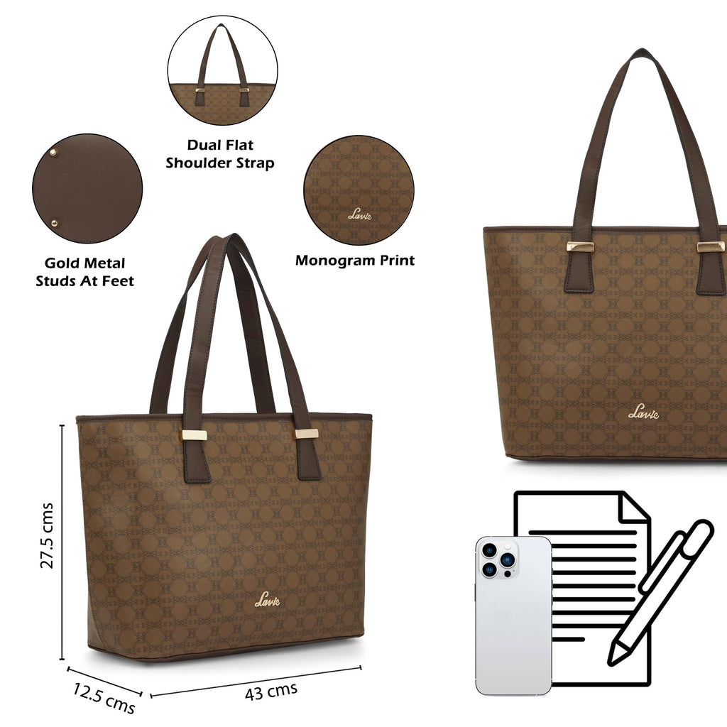 Lavie Women's Sherry Tote Handbag | Tote Bag for Work | Ladies Purse | Stylish Shoulder Bag | Gift for Women | Rakhi Gift for Sister
