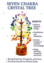 Seven Chakra Crystal Tree of Life for Positive Energy - Feng Shui Decor | Gemstone Bonsai Money Magnet Tree for Home Decor, Good Luck & Meditation | Crystal Gift for Office Desk, Spiritual Decor Items