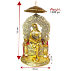 KridayKraft Sai Singhasan XL Gold Plated for Pooja Room,Showpiece for Home,Table,Office