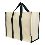 Pentbuns Big Eco Cotton Canvas Shopping Bags for Carry Milk Grocery Fruits Vegetable with Reinforced Handles jhola Bag - Kitchen Essential (17x8.5x14'') Best Gift for New Year and Christmas (Set of 4)