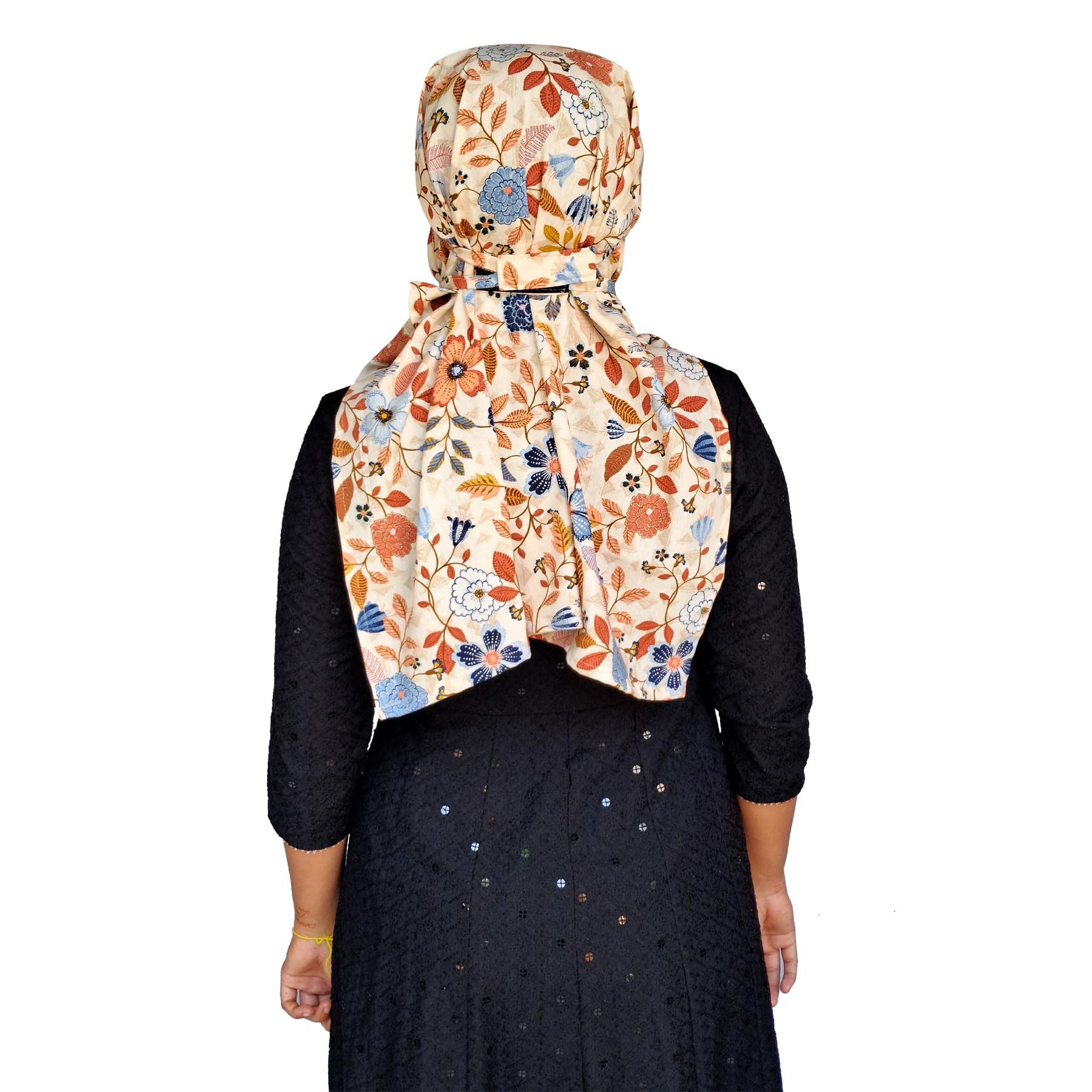 Switchon Scarf Hijab Rayon Printed fancy scarf for women Size Adjustable -Hook loop tape (Multicolor2)