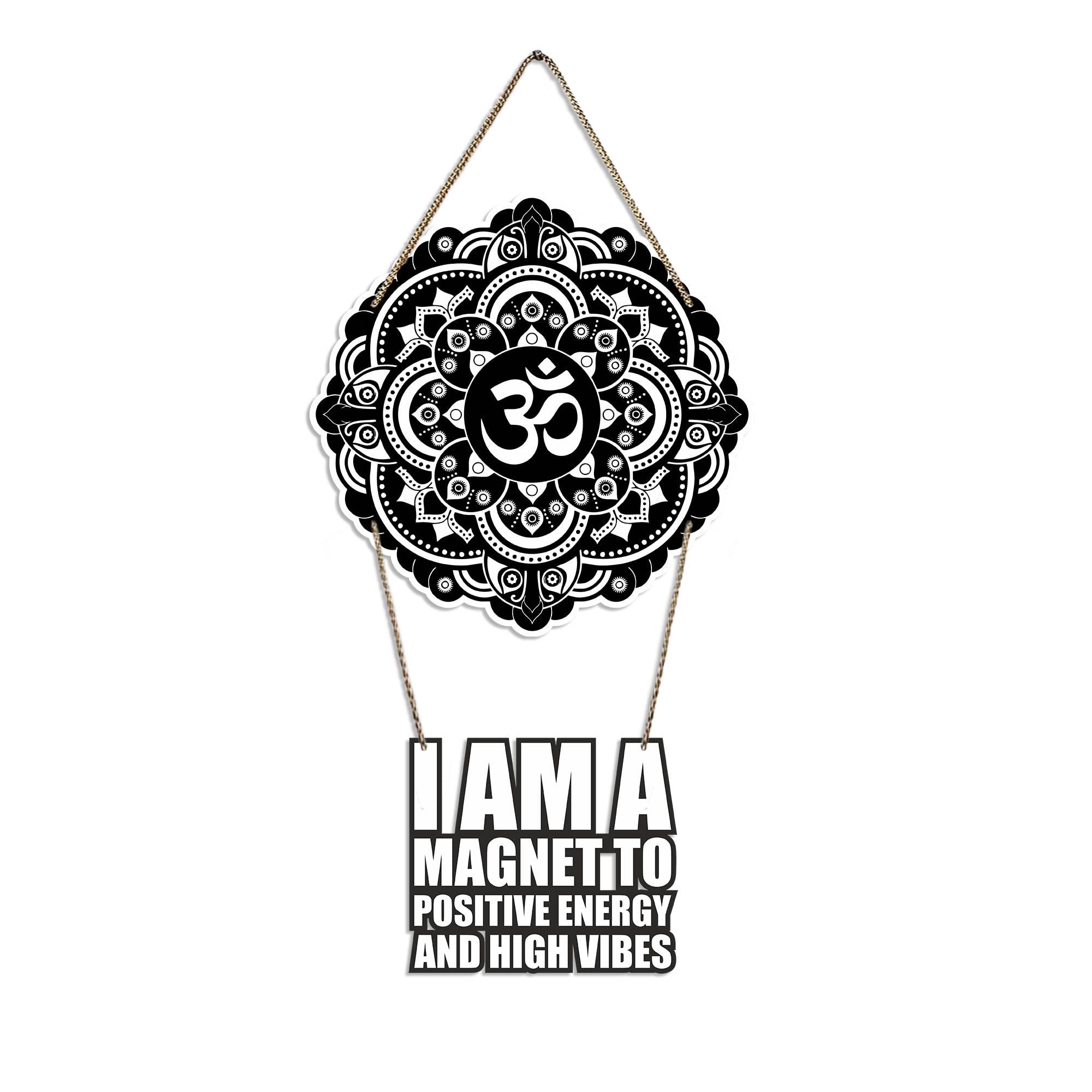 Artvibes I Am A Magnet To Positive Energy Decorative Wall Hanging Ornaments | Quotes Decor Item | Wall Illustrations | Office Decor | Wall Art Print | Inspirational quotes | Gift Items (WH_5717N)