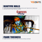 VIBECRAFTS Canvas Paintings for Living Room Drawing Room Canvas Wall Painting of Radhe Shyam in Forest for Homedecore|Office|Gift|Livingroom|Bedroom(PTVCH_2395NV)(48 x 24 Inches)