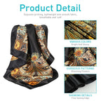 PALAY 3Pcs Silk Feel Satin Head Scarf for Women Stylish 35 Inch Square Wrap