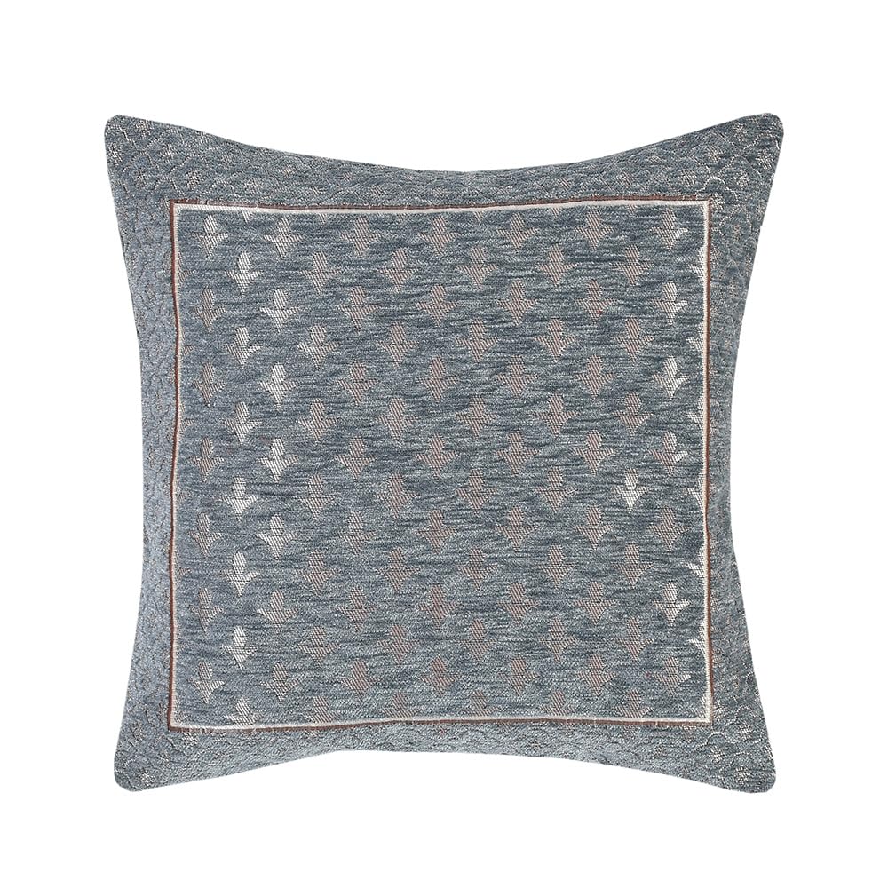 DECOMIZER Jacquard Geomteric Cushion Covers 24 inch x 24 inch Set of 2 Ethnic Motifs Cushion Covers,Design- Star,Color- Grey-240 TC