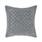 DECOMIZER Jacquard Geomteric Cushion Covers 16 Inch X 16 Inch Set Of 5 Ethnic Motifs Cushion Covers,Design- Star,Color- Grey, 240 TC