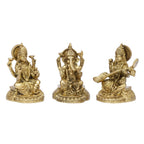 ARTVARKO Brass Laxmi Ganesha Saraswati Idol Statue Spiritual Sculpture Puja Vastu Showpiece Religious Murti Pooja Gift and Home Décor.