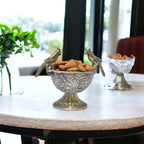 KridayKraft Aluminium Mukhwas Box Dryfruit Bowl (Silver)