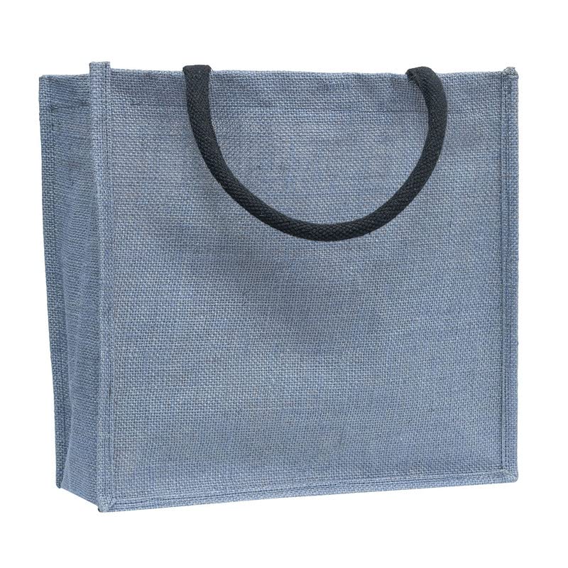 JUTEKA Multicolor jute bag for Lunch, Office, Grocery, Shopping with padded cotton handles