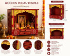 Kamdhenu Art and Craft Wooden Temple/Home Temple/Pooja Mandir/Pooja Mandap/Temple