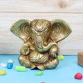 ARTVARKO Brass Lord Ganesha Ganpati Religious Statue Idol Big Ear Appu Ganesh Murti Home Decor for Puja Size(LxBxH 6x3x4.5 Inches, 1.5 Kg)