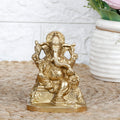 SVARUP Brass Ganesh Bhagwan Idol Ganesha Statue Ganpati Murti for Home Entrance Decor Diwali Gift Height 4 Inch