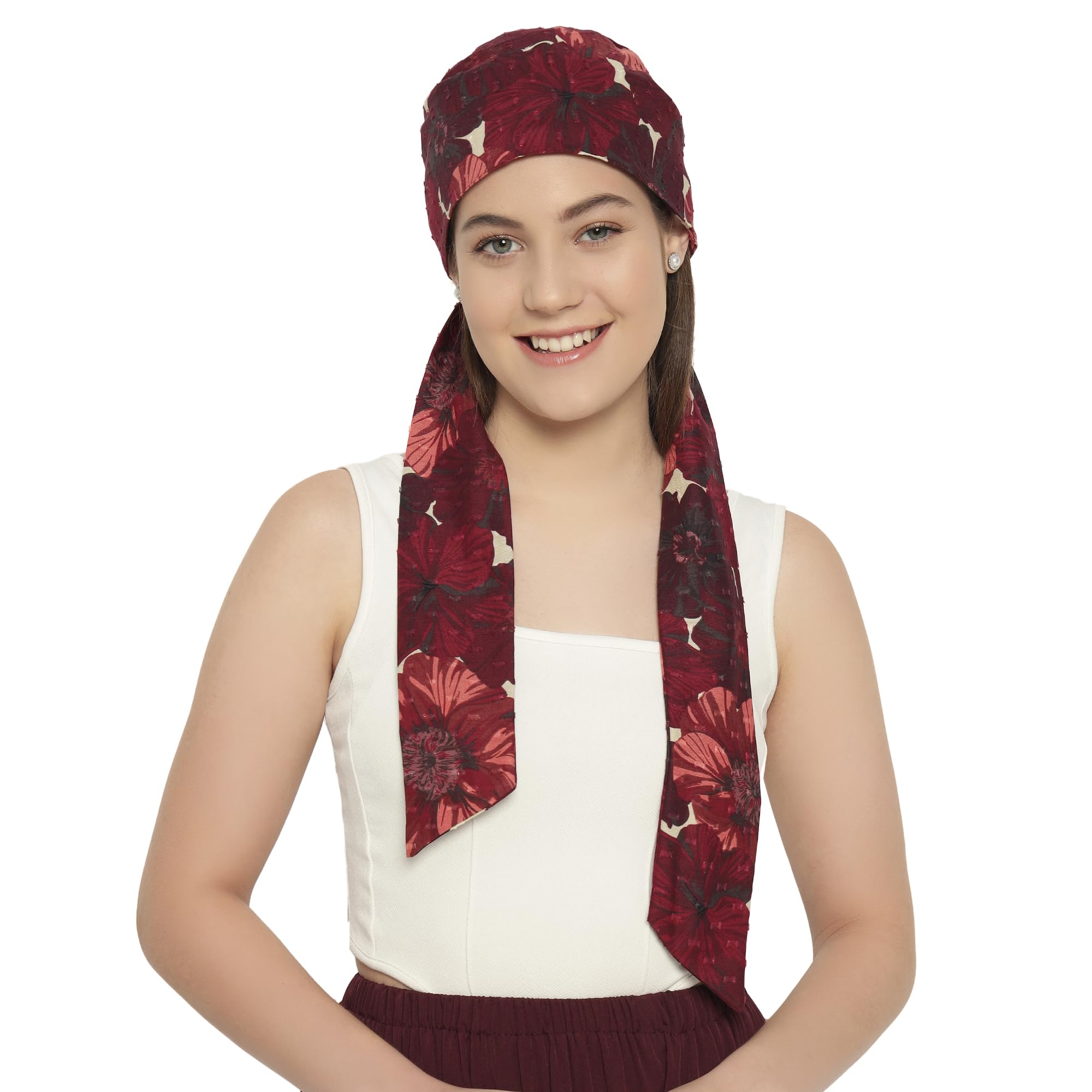 The Headscarves Premium Cotton Printed Headscarf for Women – Soft Chemo Headwear, Stylish Hijab Cap, Breathable Headwrap for Hair Loss, Modest Fashion Scarf & Cancer Turban