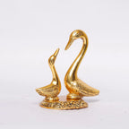 KridayKraft Love Birds Swanset Pair of Kissing Duck Metal Statue,Love for Romantic Gift to Boyfriend,Girlfriend,Decor Your Home,Office,Showcase,Animal Showpiece Figurines.