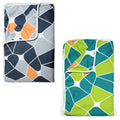 Divine Casa Polyester All-Weather 120 GSM Printed Lightweight Reversible Design Set of 2 Single Bed AC Dohar Blanket - Blue and Green| TC - 120 Kafalo