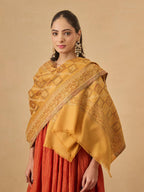 Pashmoda Women Mahtab Kashmiri Jamawar Woven Design Shawl (Size: 40x80in, 101x203cm) SECS56